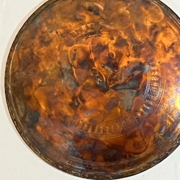 Vintage 1980s Hammered Copper/Metal Distressed Dangle Statement Earrings-Huge - Picture 6 of 8